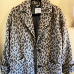 Old navy leopard trench coat